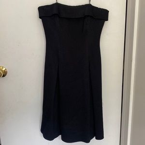 Tom and Linda Platt black strapless A-Line dress US6